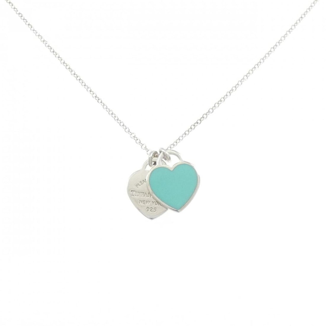 Tiffany Return to Mini Double Heart Tag Necklace: --- Catalog ---Category: SizePendant Size: 13.4mm x 10mm / 0.52'' x 0.39''Neck Circumference: 42 cm / 16.53''Category: DesignGender: WomenMaterial: Silver 925Pendant Type: PendantNecklace Type: