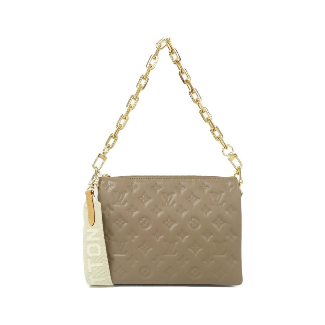 Louis Vuitton Coussin PM M21263 Shoulder Bag: --- Catalog ---Category: SizeSize (HxWxD): 20cm x 26cm x 12cm / 7.87'' x 10.23'' x 4.72''Category: DesignType: Shoulder bagColor: TaupeGender: WomenMaterial: Leather Hardware Color: GoldLeather/Fur