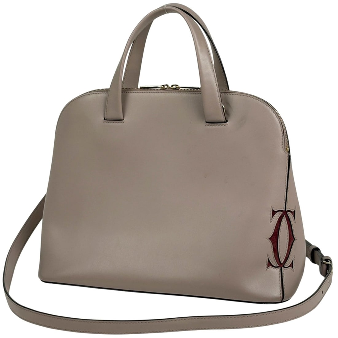 Cartier Must C Logo Handbag, 2-Way Shoulder Bag, Small, Leather, Pink Beige, Women's: --- Catalog ---Category: SizeSize (HxWxD): 23cm x 30cm x 12cm / 9.05'' x 11.81'' x 4.72''Category: DesignType: Handbag, Shoulder bagColor: Pink beigeGender: WomenCategory: GeneralBrand: Cartier--- Ite