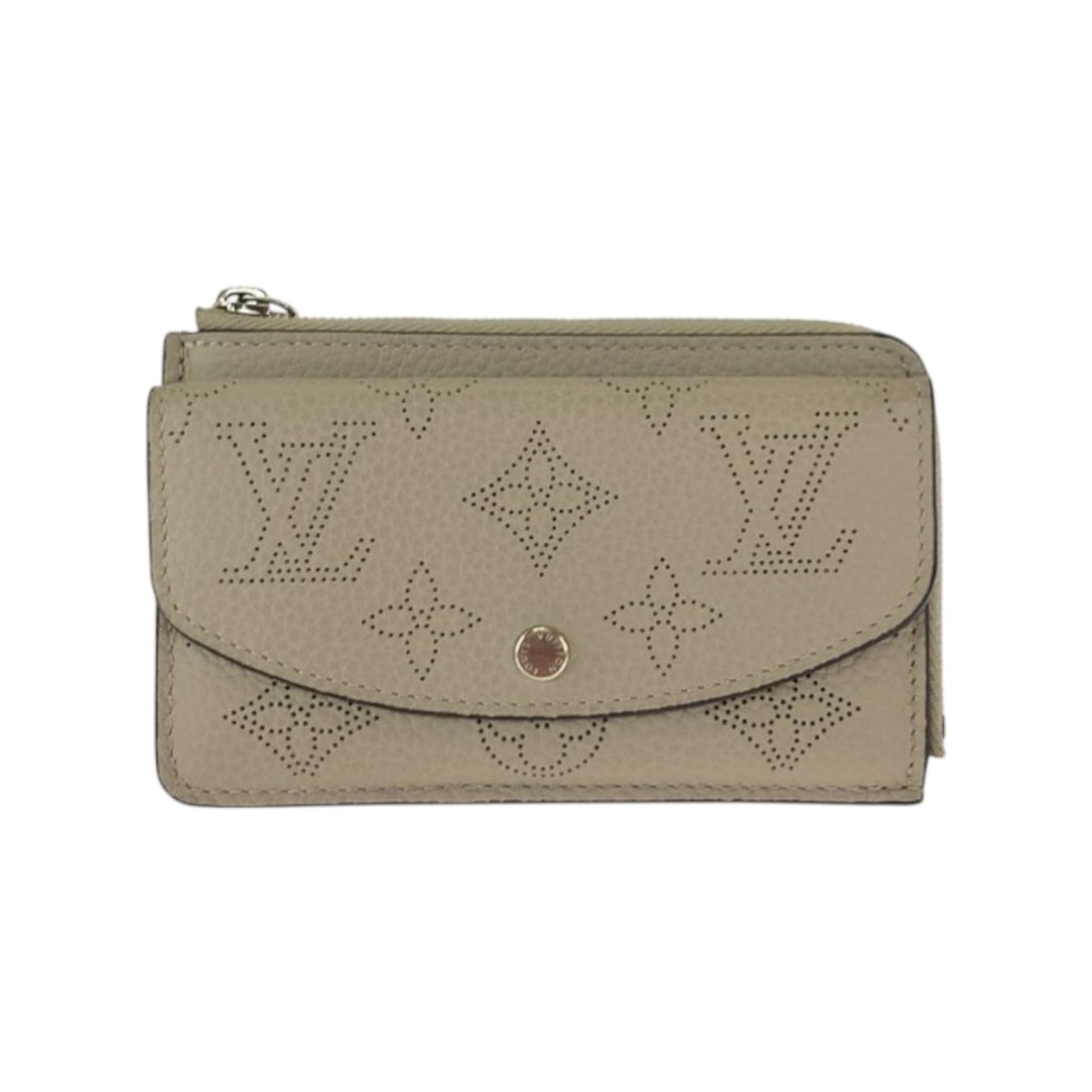LOUIS VUITTON Mahina Porte Carte Recto Verso Beige with Silver Hardware, Monogram M81287, Unisex: --- Catalog ---Category: SizeSize (HxWxD): 8cm x 13cm x 1cm / 3.14'' x 5.11'' x 0.39''Category: DesignType: Coin purse/coin caseColor: BeigeGender: WomenMaterial: Mahina leather Category: GeneralMPN: