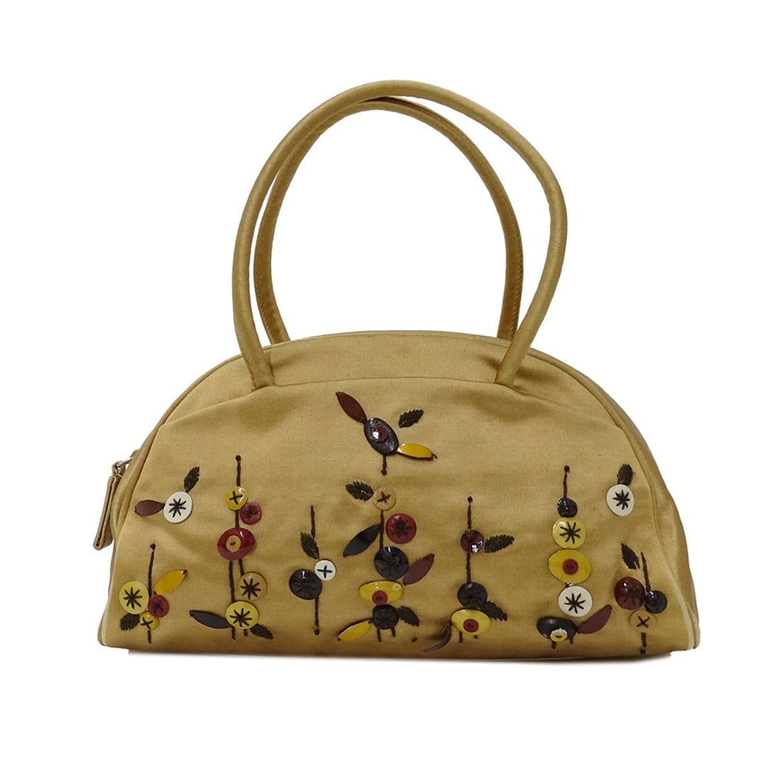 Prada PRADA Women's Brand Handbag Satin Brown Bronze: --- Catalog ---Category: SizeSize (HxWxD): 13cm x 22cm x 6.5cm / 5.11'' x 8.66'' x 2.55''Category: DesignType: HandbagColor: Bronze, BrownGender: WomenMaterial: Satin Category: GeneralBrand: PradaCoun