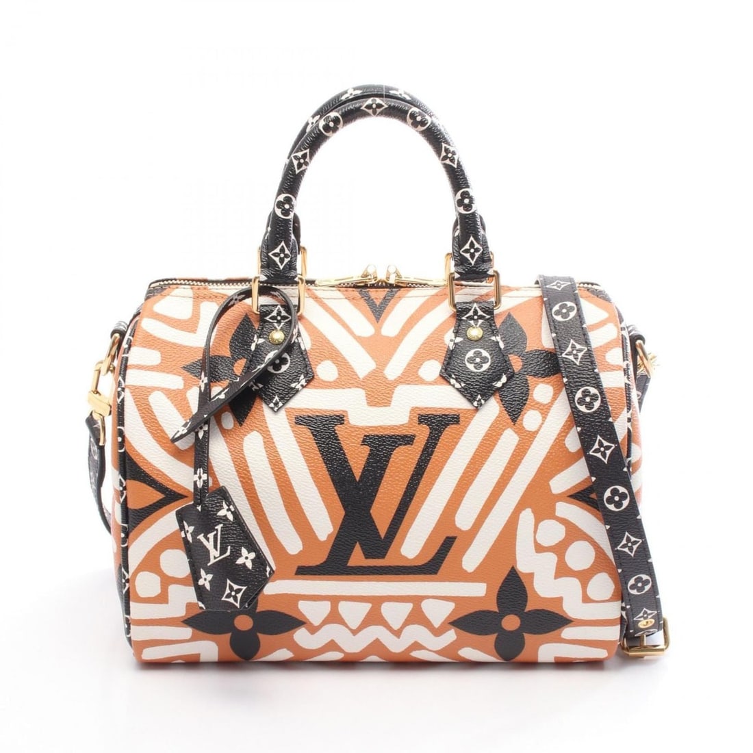 Louis Vuitton Speedy Bandouliere 25 LV Crafty Handbag, Coated Canvas Monogram Giant, Women's, Orange: --- Catalog ---Category: SizeSize (HxWxD): 18cm x 25cm x 14cm / 7.08'' x 9.84'' x 5.51''Category: DesignType: HandbagColor: Multi-color, OrangeGender: WomenMaterial: Coated canvas Category: GeneralMPN