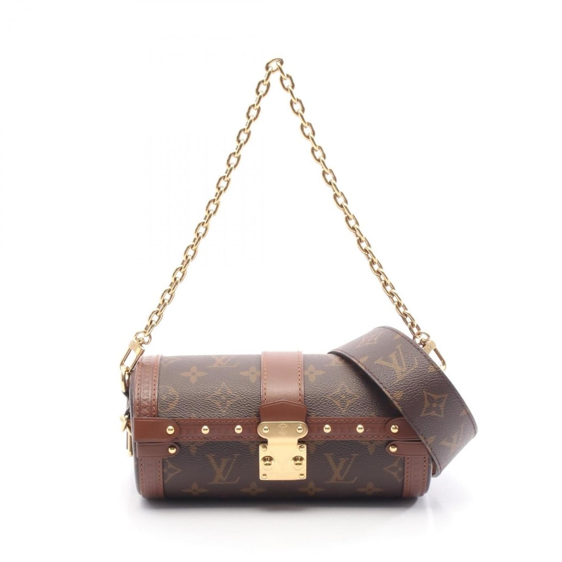 Louis Vuitton Papillon Trunk Handbag, Coated Canvas and Leather, Monogram, Women's, Brown, M57835: --- Catalog ---Category: SizeSize (HxWxD): 9cm x 20cm x 9cm / 3.54'' x 7.87'' x 3.54''Category: DesignType: HandbagColor: Brown, MonogramGender: WomenMaterial: Coated canvas , Leather Category: Genera