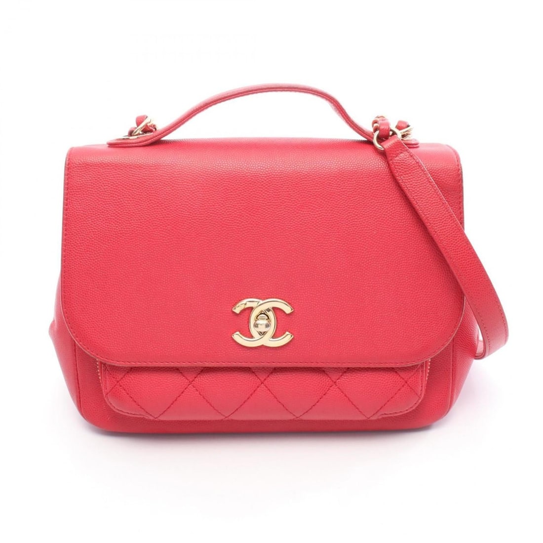 CHANEL Business Affinity Matelasse Shoulder Bag in Calfskin Leather, Red: --- Catalog ---Category: SizeSize (HxWxD): 16cm x 21cm x 8cm / 6.29'' x 8.26'' x 3.14''Category: DesignType: Shoulder bagColor: Red colorGender: WomenMaterial: Leather Leather/Fur Type:
