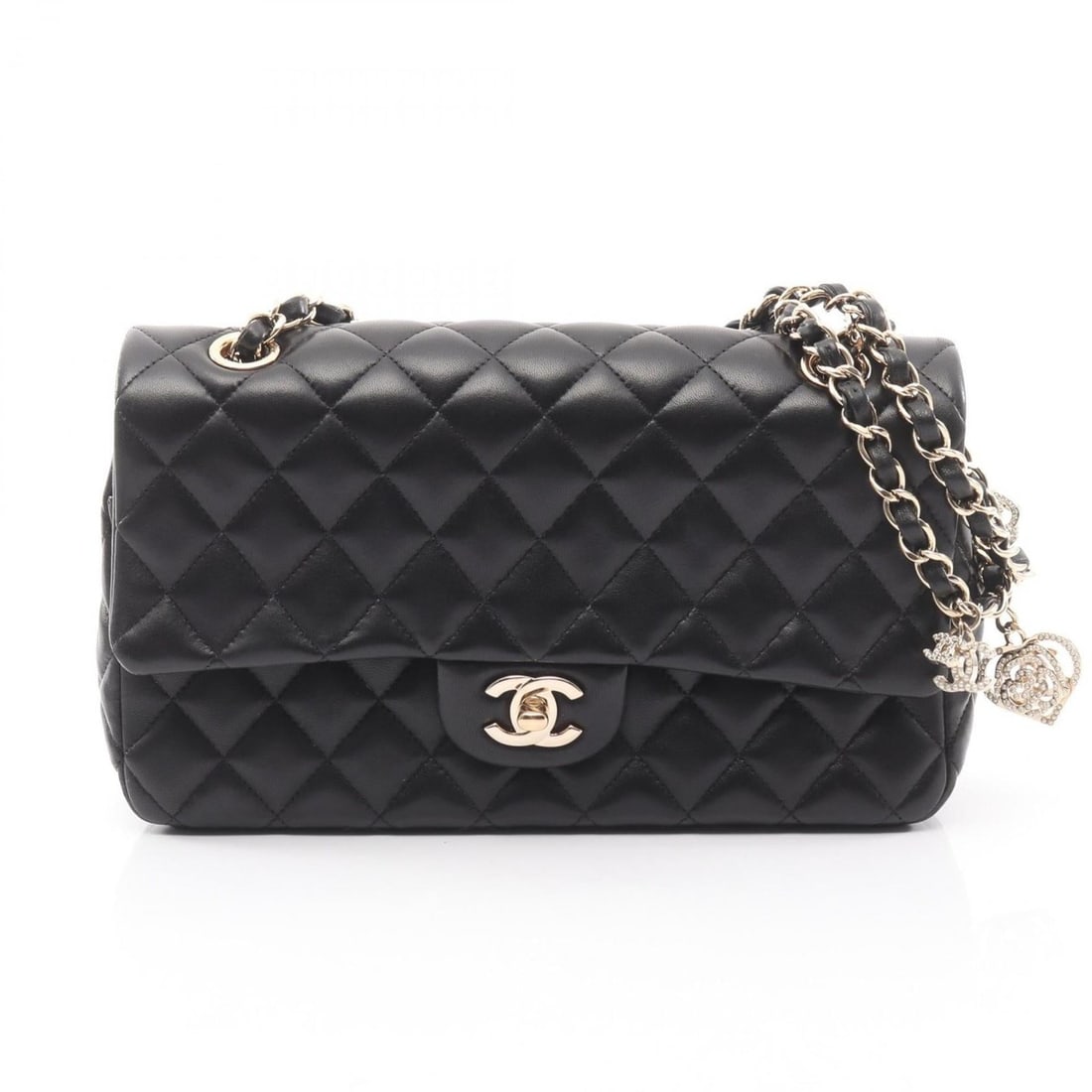 CHANEL Matelasse Icon Shoulder Bag in Lambskin Leather, Black (1 of 11)