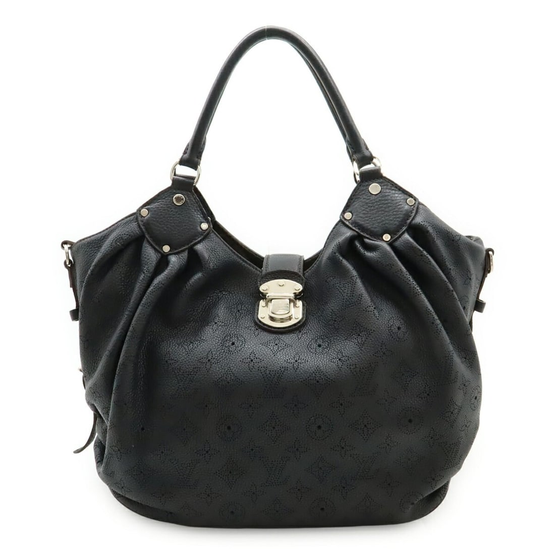 LOUIS VUITTON Monogram Mahina Neo L Tote Bag/Shoulder Bag in Black Leather (Noir) M94282: --- Catalog ---Category: SizeSize (HxWxD): 32cm x 16cm / 12.59'' x 6.29''Category: DesignType: Shoulder bag, Tote bagColor: Black, NoirGender: WomenMaterial: Mahina leather Category: GeneralBrand: