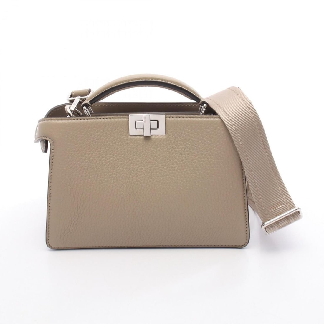 Fendi Peekaboo ISeeU X-Cross Handbag, Leather, Women's, Beige, 7VA582: --- Catalog ---Category: SizeSize (HxWxD): 14cm x 21cm / 5.51'' x 8.26''Category: DesignType: HandbagColor: BeigeGender: WomenMaterial: Leather Category: GeneralMPN: 7VA582Brand: Fendi--- Item List