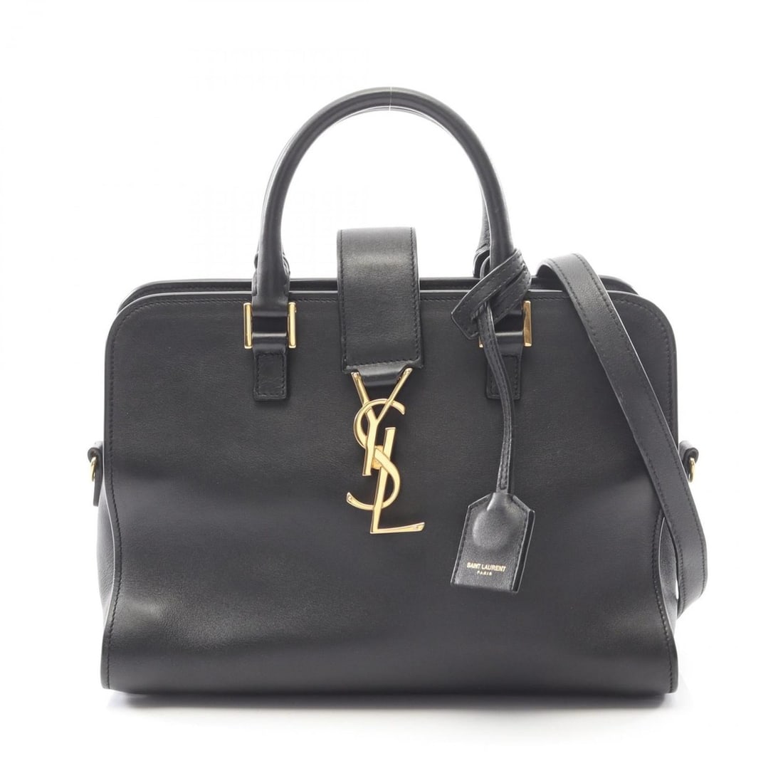 Yves Saint Laurent Saint Laurent Paris Monogram Baby Cabas Handbag in Black Leather (1 of 13)