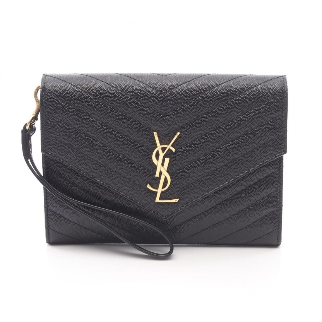 Yves Saint Laurent Saint Laurent Paris Monogram Leather Second Bag/Clutch Bag, Women's, Black,: --- Catalog ---Category: SizeSize (HxWxD): 15.5cm x 21cm x 2.5cm / 6.1'' x 8.26'' x 0.98''Category: DesignType: Clutch bagColor: BlackGender: WomenMaterial: Leather Category: GeneralMPN: 617662BOW0110