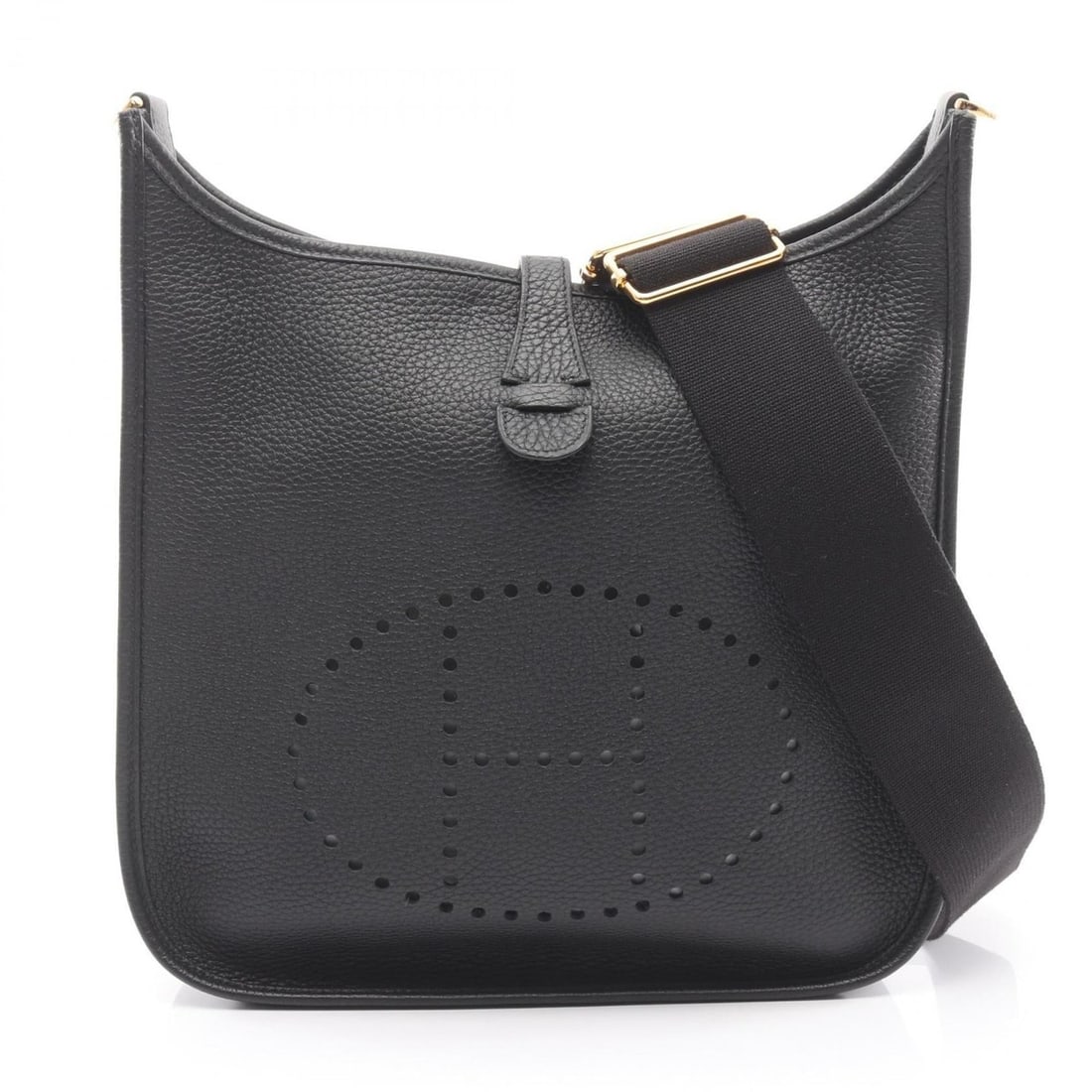 Hermes Hermès Evelyn 3 Trois PM Shoulder Bag in Taurillon Clemence Leather, Black (1 of 13)