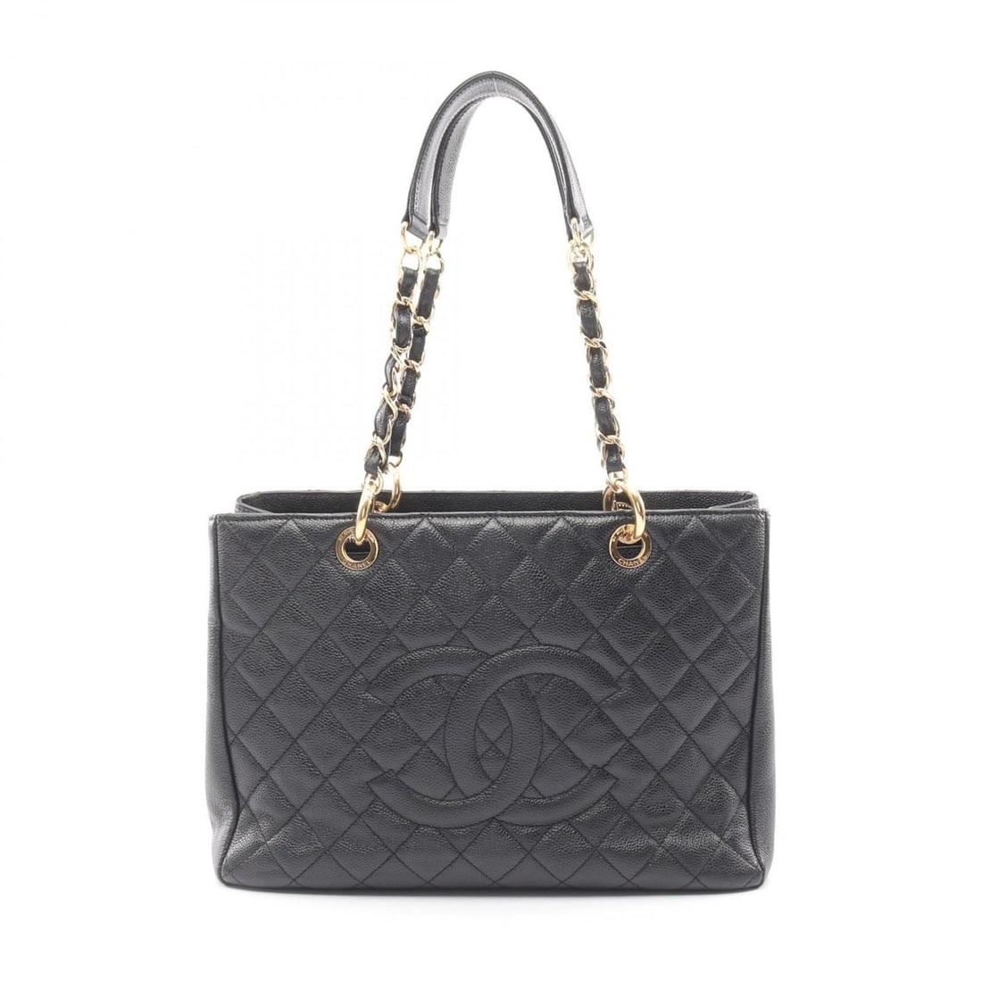CHANEL Matelasse Grand Shopping GST Tote Bag in Grained Calfskin Leather, Women's, Black: --- Catalog ---Category: SizeSize (HxWxD): 24.5cm x 34cm x 13cm / 9.64'' x 13.38'' x 5.11''Category: DesignType: Tote bagColor: BlackGender: WomenMaterial: Leather Category: GeneralBrand: Chanel--- It