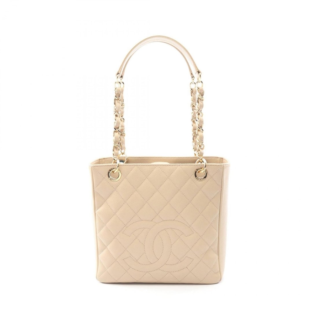 CHANEL Matelasse PST Tote Bag in Grained Calfskin Leather, Beige: --- Catalog ---Category: SizeSize (HxWxD): 23cm x 24cm x 8cm / 9.05'' x 9.44'' x 3.14''Category: DesignType: Tote bagColor: BeigeGender: WomenMaterial: Leather Category: GeneralBrand: Chanel--- Item L