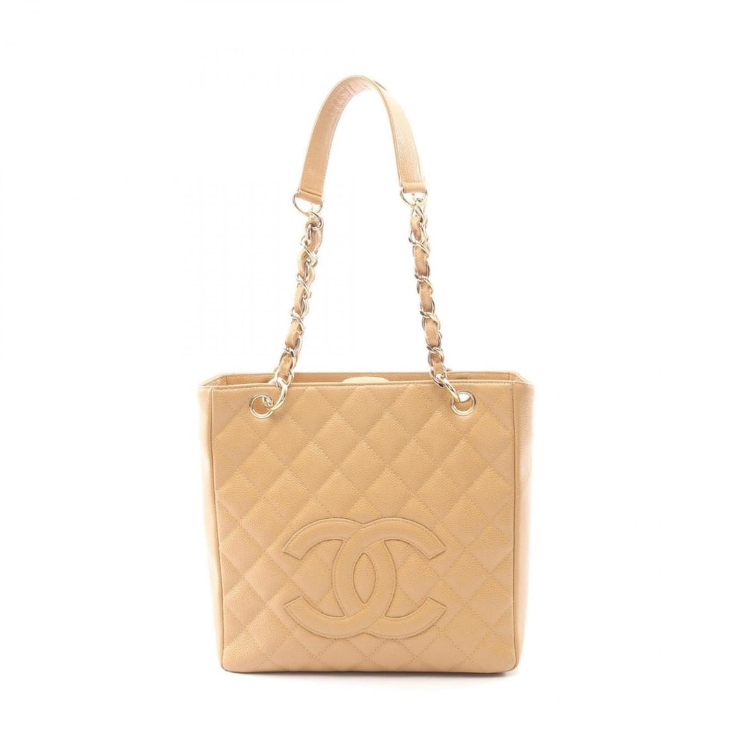 CHANEL Matelasse PST Tote Bag in Grained Calfskin Leather, Beige (1 of 20)