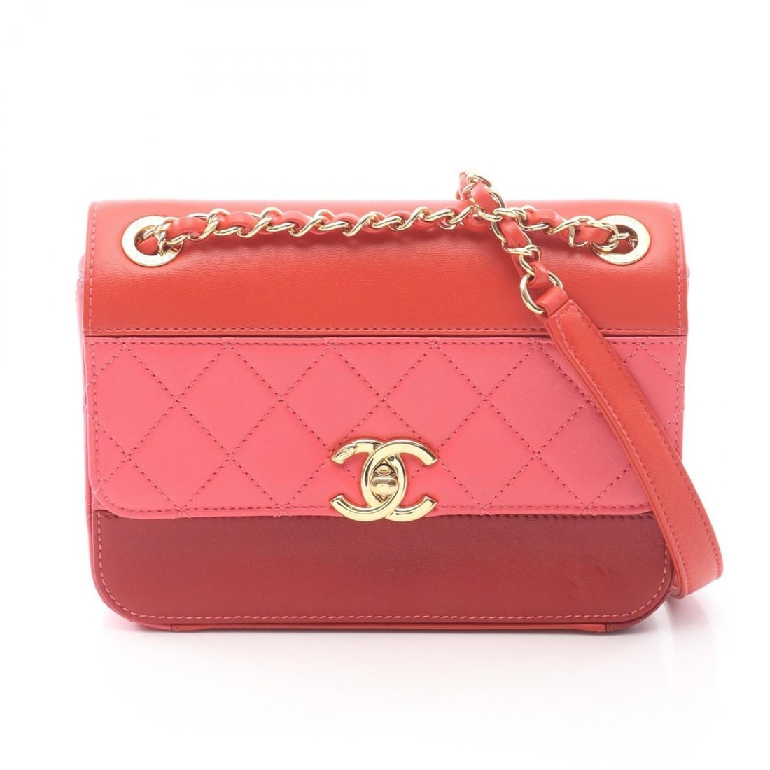 CHANEL Matelasse Shoulder Bag, Leather, Women's, Red, Multicolor, AS0948: --- Catalog ---Category: SizeSize (HxWxD): 13cm x 19cm x 5cm / 5.11'' x 7.48'' x 1.96''Category: DesignType: Shoulder bagColor: Multi-color, Red colorGender: WomenMaterial: Leather Category: GeneralMP