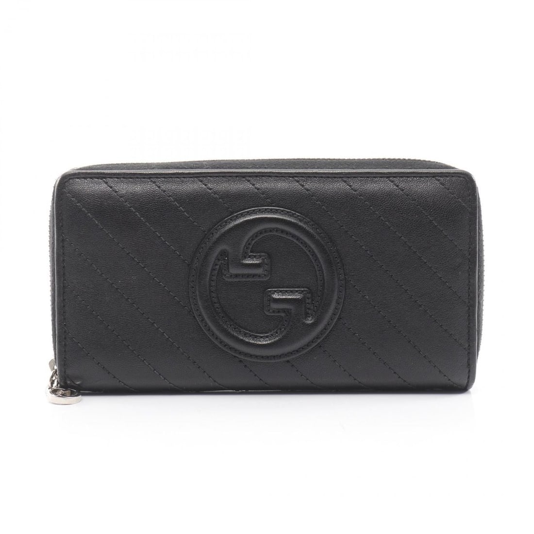 Gucci Blondie Round Long Wallet, Leather, Women's, Black, 760312: --- Catalog ---Category: SizeSize (HxWxD): 10cm x 19cm x 2.5cm / 3.93'' x 7.48'' x 0.98''Category: DesignType: Long wallet (bi-fold)Color: BlackGender: WomenMaterial: Leather Category: GeneralMPN: 760