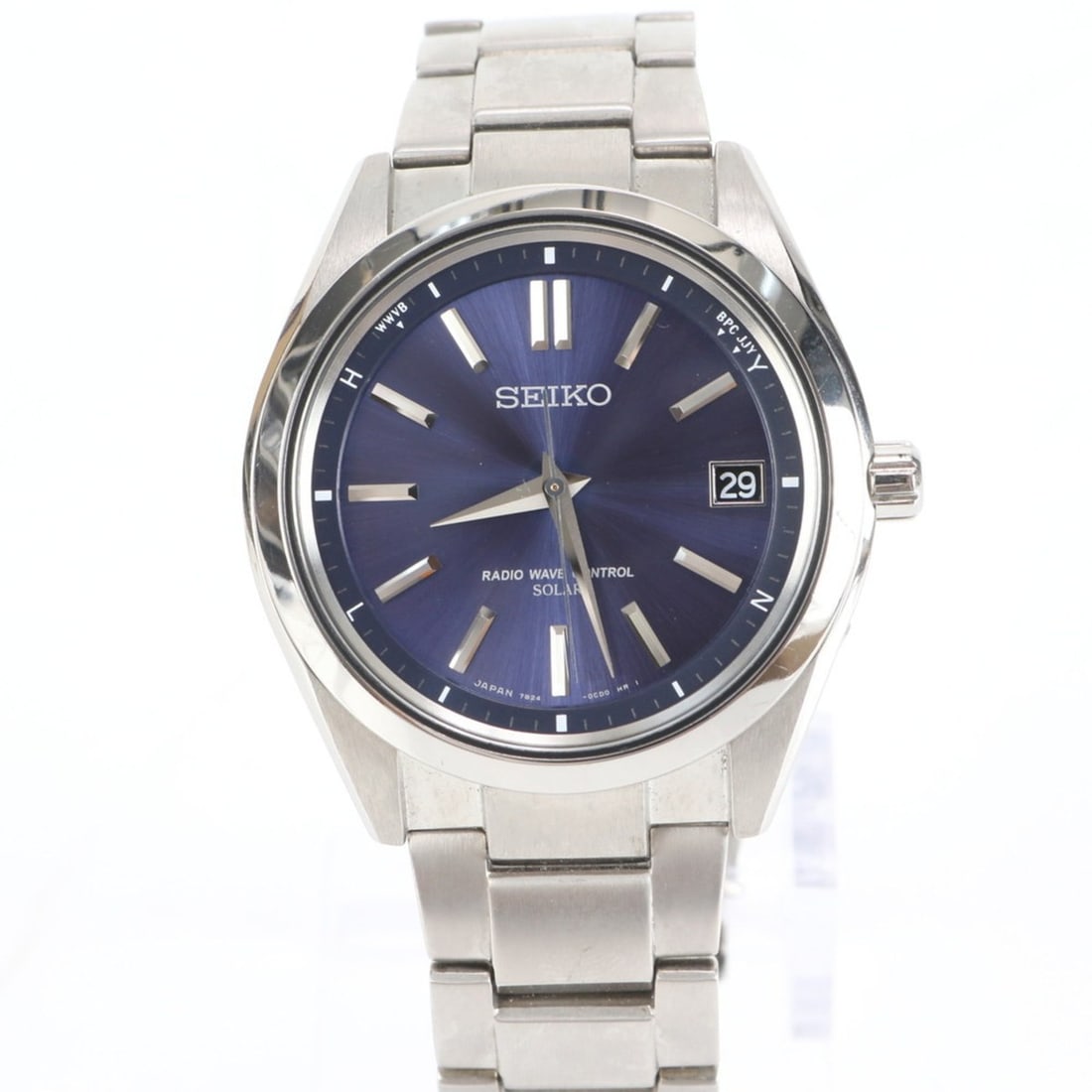 Seiko Brightz Solar Radio-Controlled Watch with Date Function, 7B24 0BHO, Silver, Men's: --- Catalog ---Category: SizeWrist Size: 17.5cm / 6.88''Case Diameter: 39mm / 1.54''Category: DesignType: WristwatchGender: MenColor (Dial): BlueCategory: GeneralMPN: 7B24 0BH0Brand: SeikoCountry of O