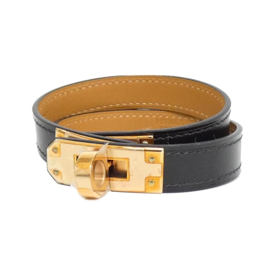 Hermes Hermès Kelly Double Tour 068438CD Bracelet: --- Catalog ---Category: SizeLength: 16cm / 6.29''Category: DesignType: Charm braceletColor: BlackGender: WomenMaterial: Box calf leatherCategory: GeneralMPN: 068438CDBrand: Hermes--- Item List ---Sec