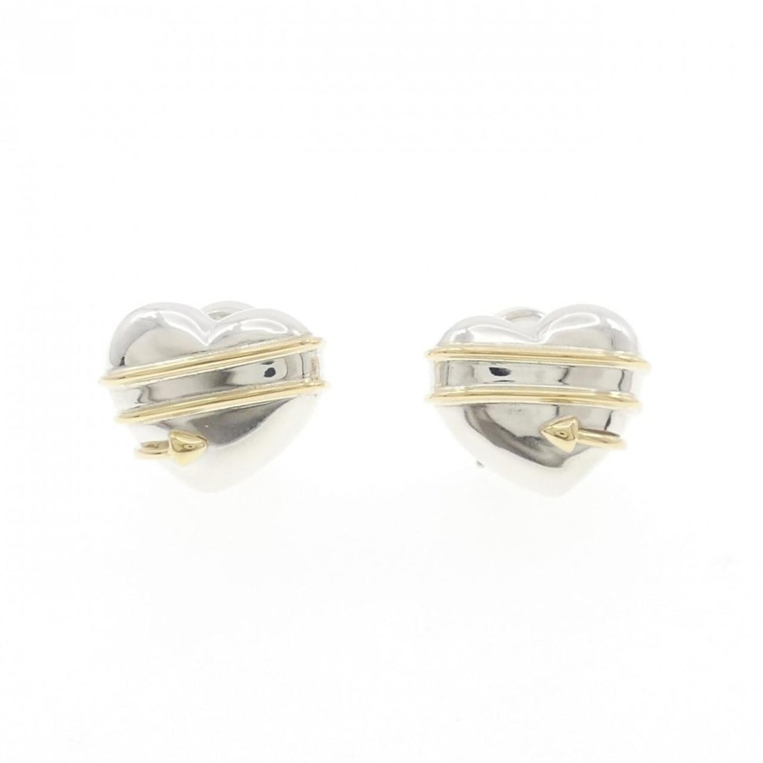 Tiffany 925 750YG earrings: --- Catalog ---Category: SizeSize (HxWxD): 12.90mm x 15.60mm / 0.51'' x 0.61''Category: DesignType: Stud earringsColor: Silver, Yellow goldGender: WomenMaterial: Silver 925, Yellow gold