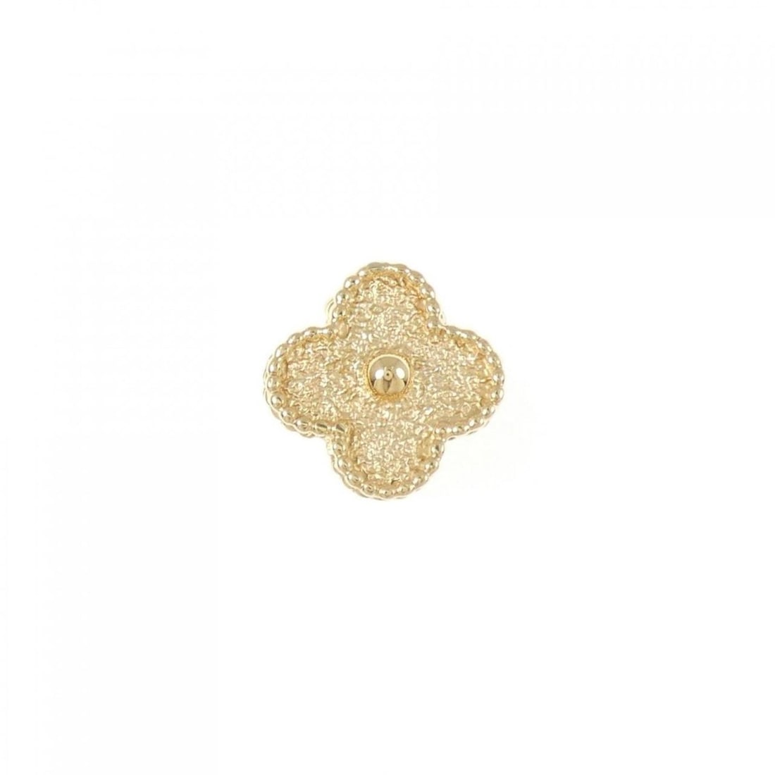 Van Cleef & Arpels Vintage Alhambra Earring (Single): --- Catalog ---Category: SizeSize (HxWxD): 14.60mm x 14.60mm / 0.57'' x 0.57''Category: DesignType: Clip earringsColor: Yellow goldGender: WomenMaterial: Yellow gold (18K)Single earring: YesCategory: