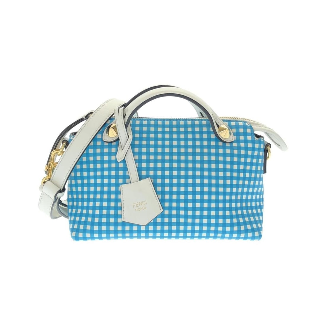 Fendi By the Way Small 8BL145 ACYP Handbag: --- Catalog ---Category: SizeSize (HxWxD): 13cm x 19.5cm x 9cm / 5.11'' x 7.67'' x 3.54''Category: DesignType: HandbagColor: Blue, WhiteGender: Women,MenMaterial: Leather Leather/Fur Type: CalfskinCat