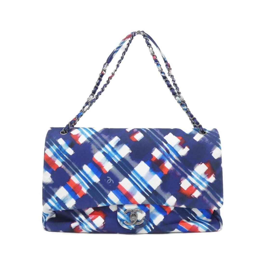 Chanel Airline 91169 Shoulder Bag: --- Catalog ---Category: SizeSize (HxWxD): 29cm x 46cm x 15cm / 11.41'' x 18.11'' x 5.9''Category: DesignType: Shoulder bagColor: Blue, Red color, WhiteGender: Men,WomenMaterial: Canvas Category: