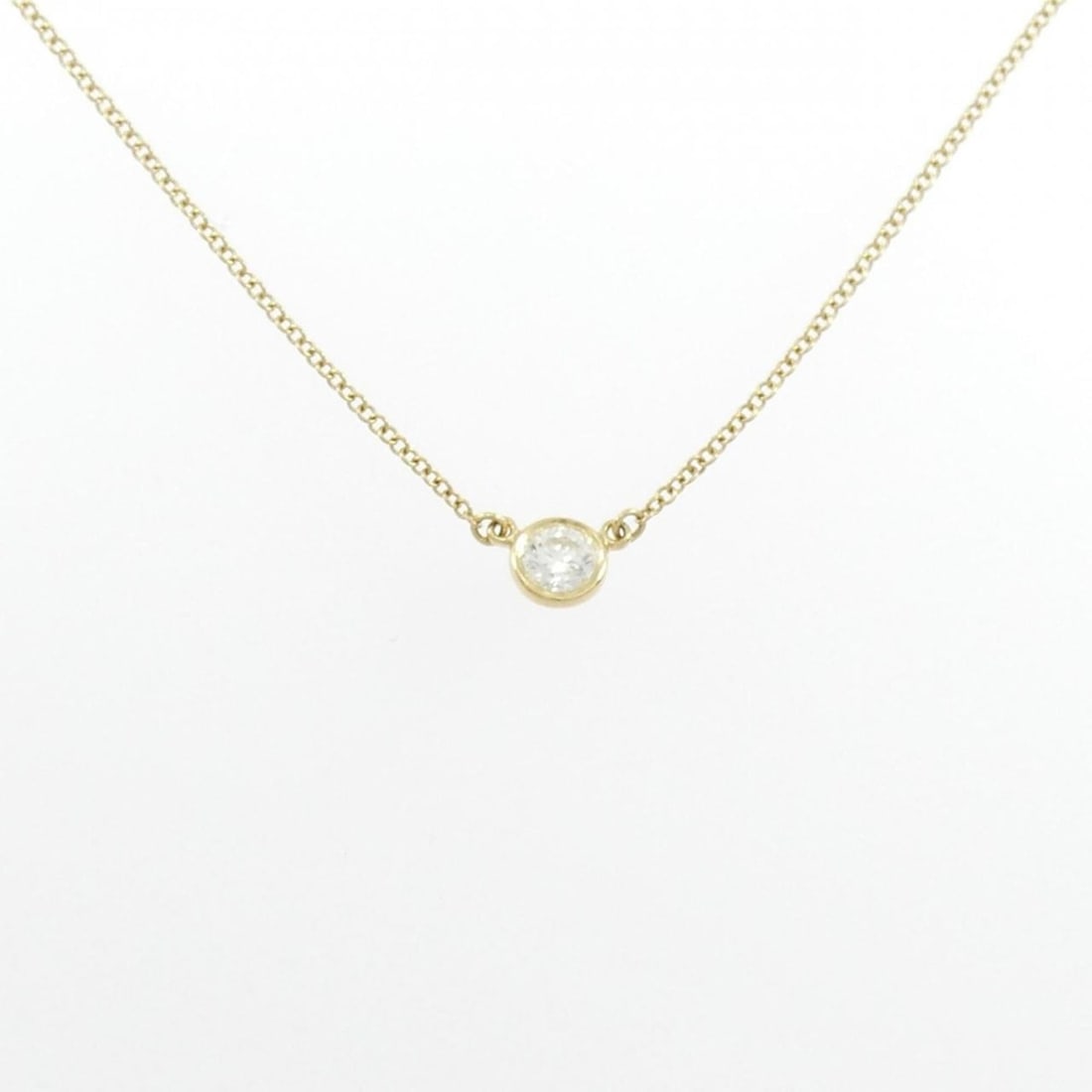 Tiffany By the Yard Necklace: --- Catalog ---Category: SizePendant Size: 5mm / 0.19''Neck Circumference: 41 cm / 16.14''Category: DesignStone: DiamondGender: WomenMaterial: Yellow gold (18K)Necklace Type: NecklaceCategory: