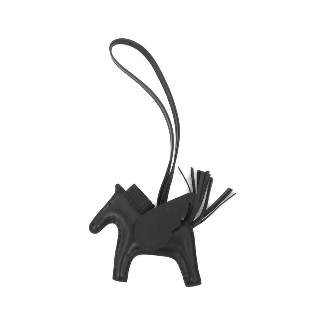 Hermes Hermès Rodeo Pegasus Accessory Handbag Charm PM 083010CA: --- Catalog ---Category: SizeChain Length: 370.00mm / 14.57''Size (HxWxD): 75.00mm x 85.00mm / 2.95'' x 3.35''Category: DesignType: Handbag charmColor: BlackGender: Women,MenMaterial: Agneau