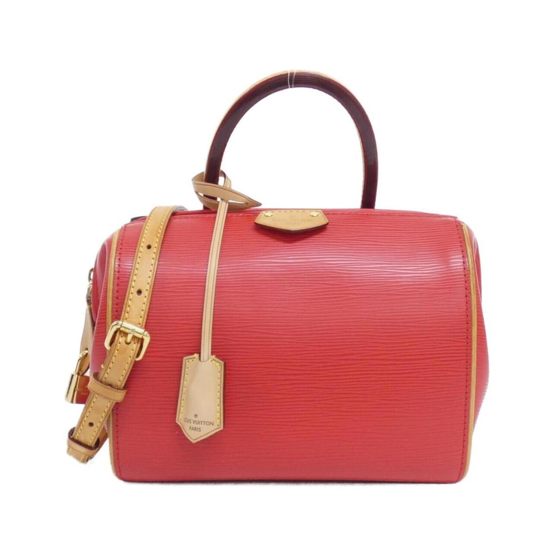 Louis Vuitton Epi Dock BB Boston Bag M93249: --- Catalog ---Category: SizeSize (HxWxD): 18cm x 22cm x 11cm / 7.08'' x 8.66'' x 4.33''Category: DesignType: Boston bagColor: CoquelicotsGender: WomenMaterial: Leather Hardware Color: