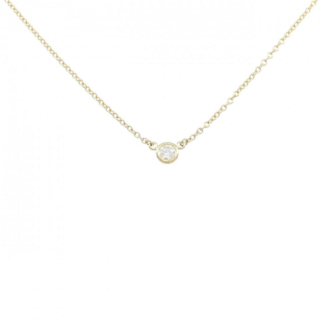 Tiffany By the Yard Necklace: --- Catalog ---Category: SizePendant Size: 4mm / 0.15''Neck Circumference: 41 cm / 16.14''Category: DesignStone: DiamondGender: WomenMaterial: Yellow gold (18K)Necklace Type: NecklaceCategory: