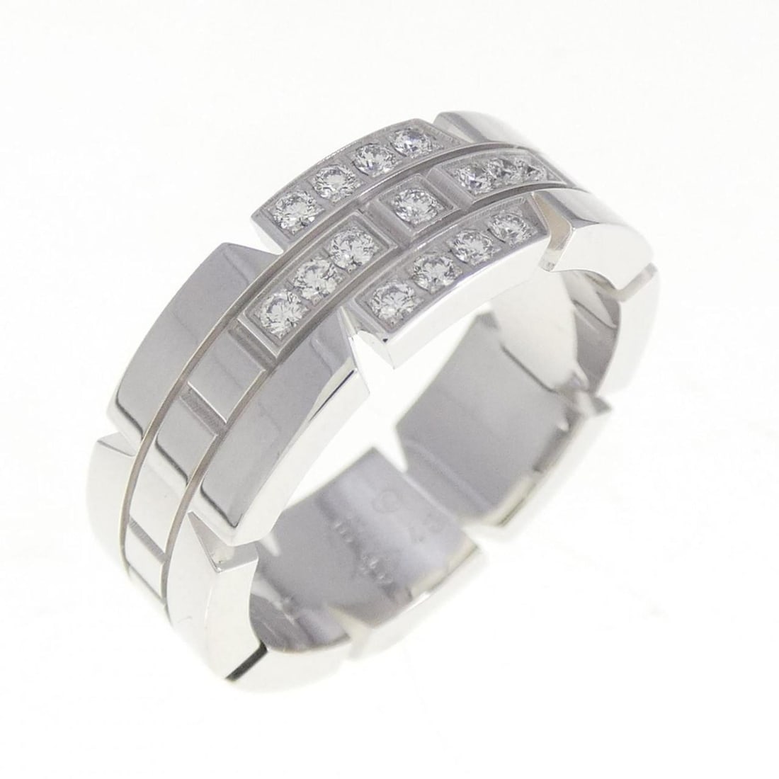 Cartier Tank Française Half Diamond Ring: --- Catalog ---Category: SizeUS Size: 4.5Brand Size: 48Category: DesignType: Band ringStone: DiamondGender: WomenMaterial: White gold (18K)Category: GeneralMPN: B4064300Brand: Cartier--- Item List