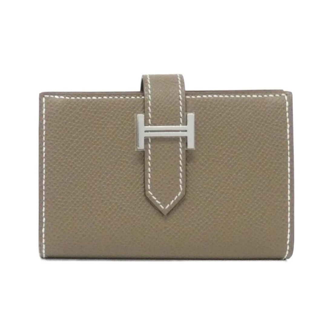 Hermes Bearn Mini 039796CK Wallet: --- Catalog ---Category: SizeSize (HxWxD): 7cm x 10cm x 2cm / 2.75'' x 3.93'' x 0.78''Category: DesignType: Wallet (bi-fold)Color: Beige, Etoupe grayGender: Women,MenMaterial: Epsom leather Category: