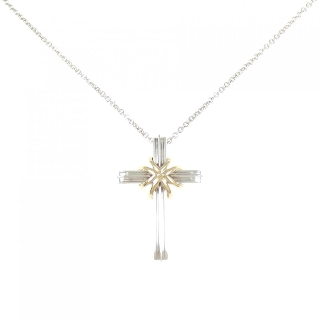 Tiffany 925 750YG necklace: --- Catalog ---Category: SizePendant Size: 32.8mm x 22.1mm / 1.29'' x 0.87''Neck Circumference: 47 cm / 18.5''Category: DesignColor: Silver, Yellow goldGender: WomenMaterial: Silver 925, Yellow gold