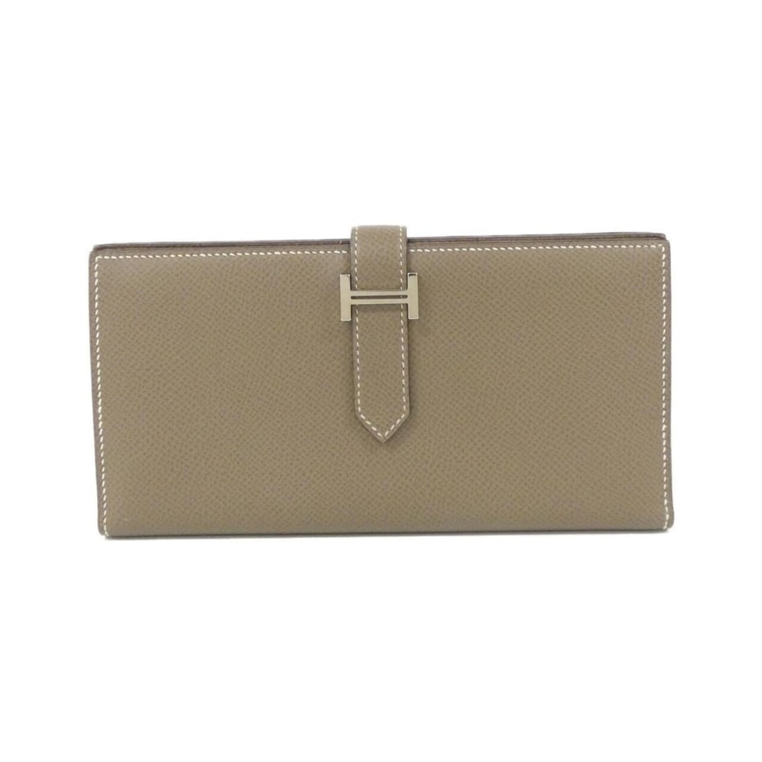 Hermes Bearn Souffle 039785CK Wallet: --- Catalog ---Category: SizeSize (HxWxD): 9cm x 17.5cm x 2cm / 3.54'' x 6.88'' x 0.78''Category: DesignType: Long wallet (bi-fold)Color: Etoupe gray, SoufreGender: Women,MenMaterial: Epsom leather