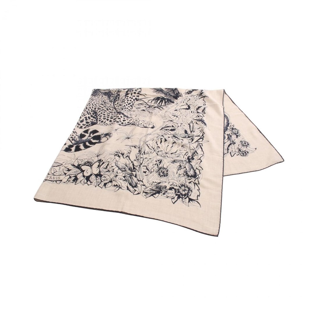 Hermes Hermès Carré Jean 140 JUNGLE LOVE Scarf, Silk, Cashmere, Women's, Beige, Black: --- Catalog ---Category: SizeSize (LxW): 1.36m x 1.36m / 53.54'' x 53.54''Category: DesignType: ScarfColor: Beige, BlackGender: WomenMaterial: Silk , Cashmere Category: GeneralBrand: Hermes--- Item Li