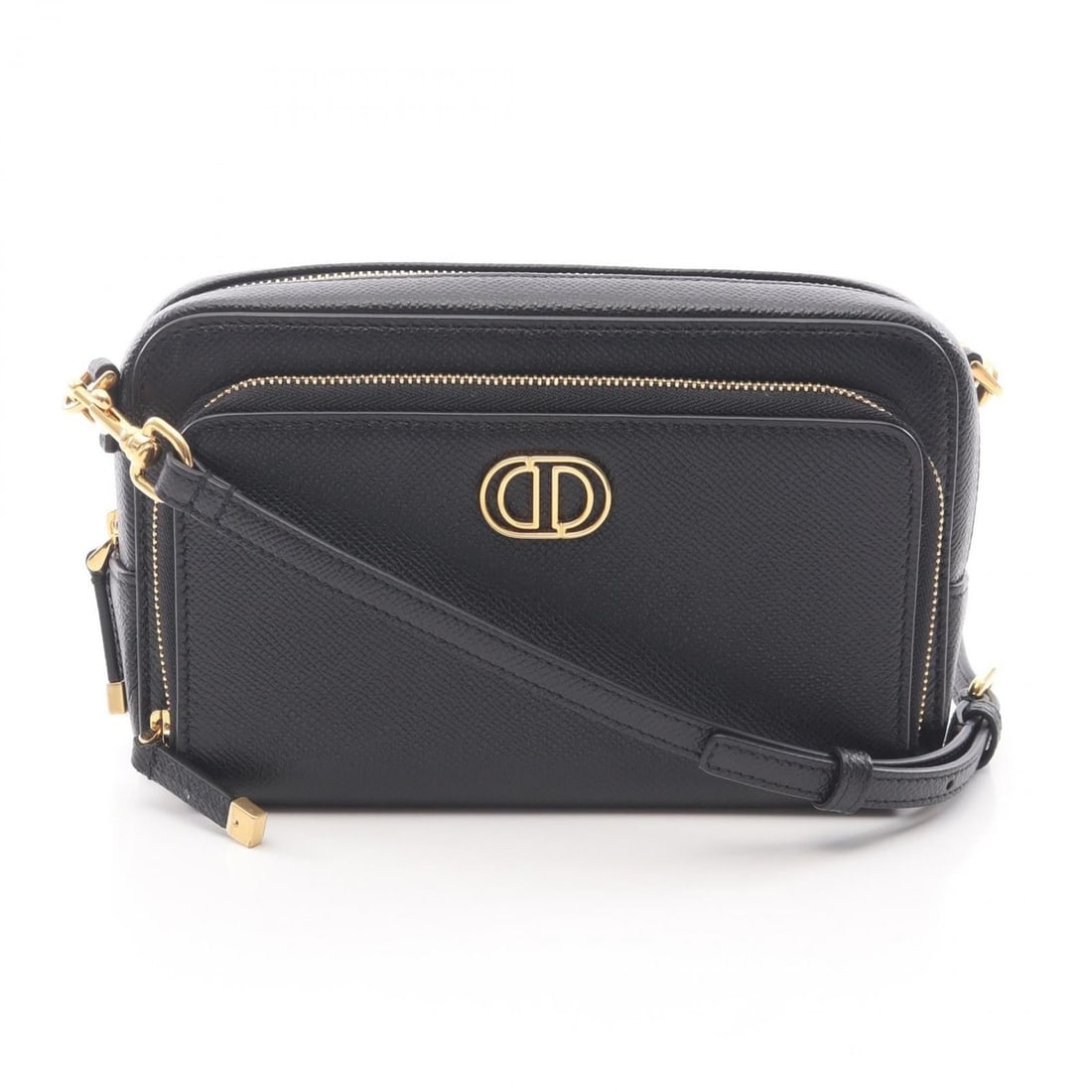 Christian Dior Dior Caro double pouch shoulder bag, leather, women's, black: --- Catalog ---Category: SizeSize (HxWxD): 11cm x 19cm / 4.33'' x 7.48''Category: DesignType: Pouch, Shoulder bagColor: BlackGender: WomenMaterial: Leather Category: GeneralBrand: Christian Dior--- It