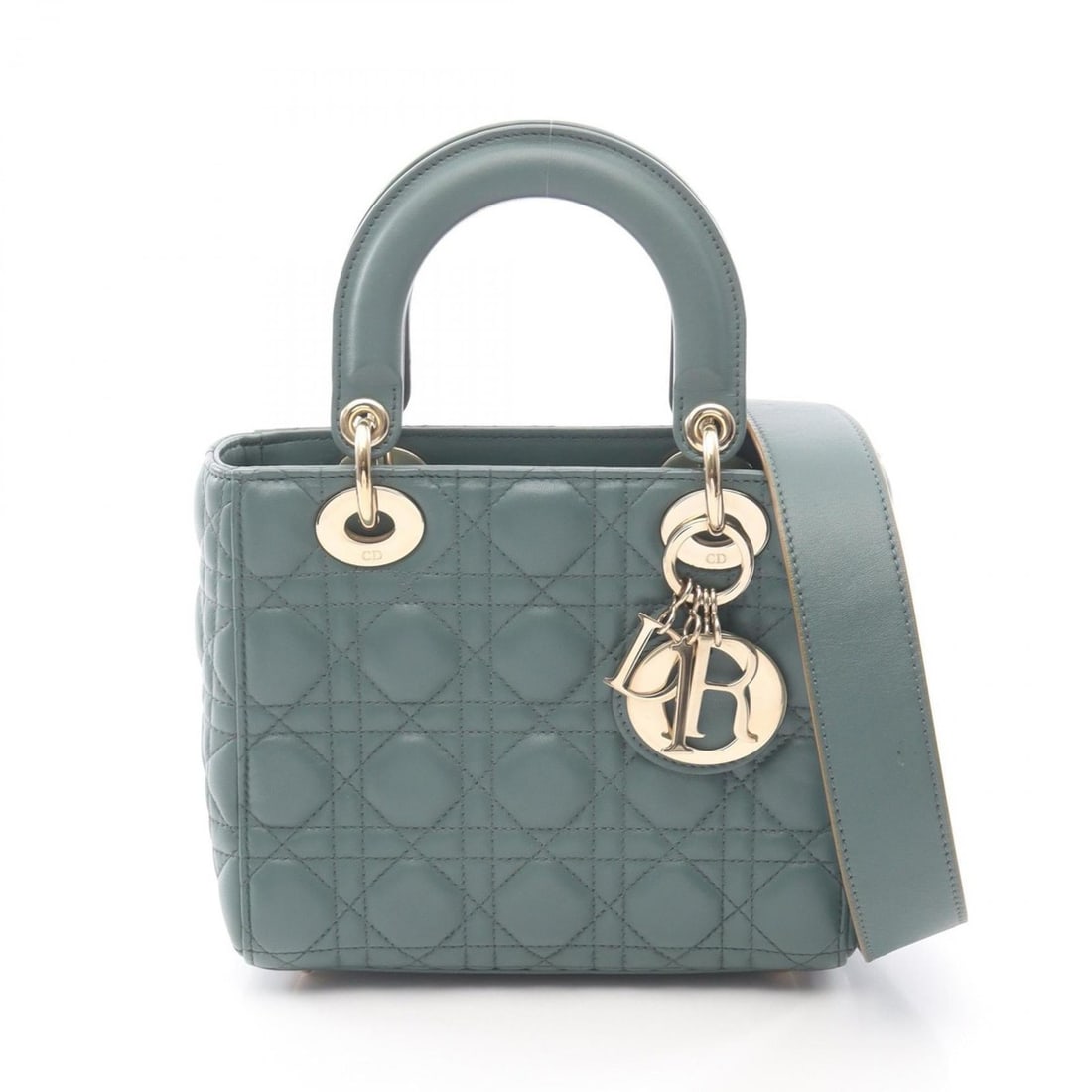 Christian Dior Dior Lady small handbag, leather, women's, green: --- Catalog ---Category: SizeSize (HxWxD): 17cm x 20cm x 8cm / 6.69'' x 7.87'' x 3.14''Category: DesignType: HandbagColor: GreenGender: WomenMaterial: Leather Category: GeneralBrand: Christian Dior---
