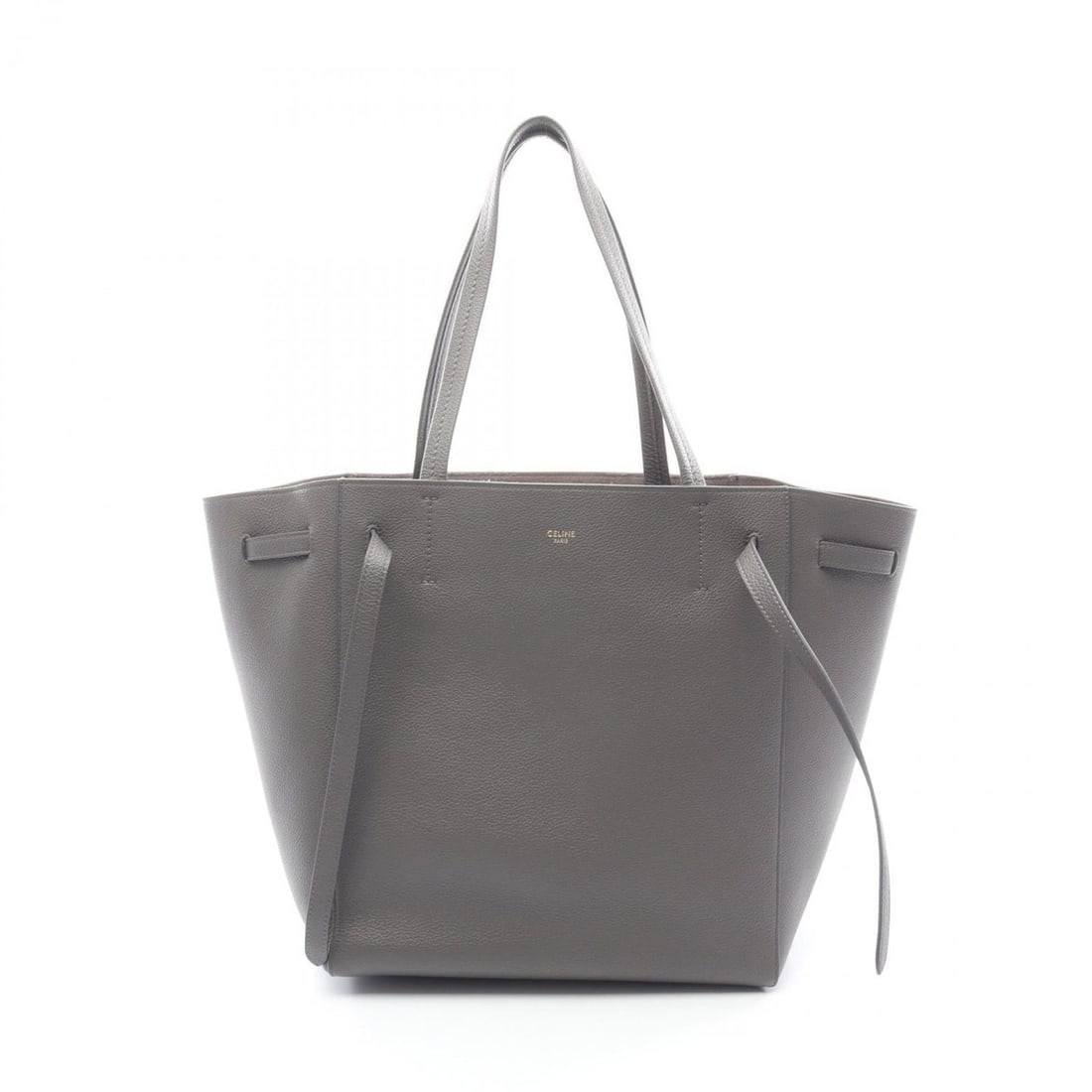 Celine Cabas Phantom Small Tote Bag, Leather, Women's, Gray, 189023: --- Catalog ---Category: SizeSize (HxWxD): 29cm x 27cm x 17cm / 11.41'' x 10.62'' x 6.69''Category: DesignType: Tote bagColor: GrayGender: WomenMaterial: Leather Category: GeneralMPN: 189023Brand: Cel