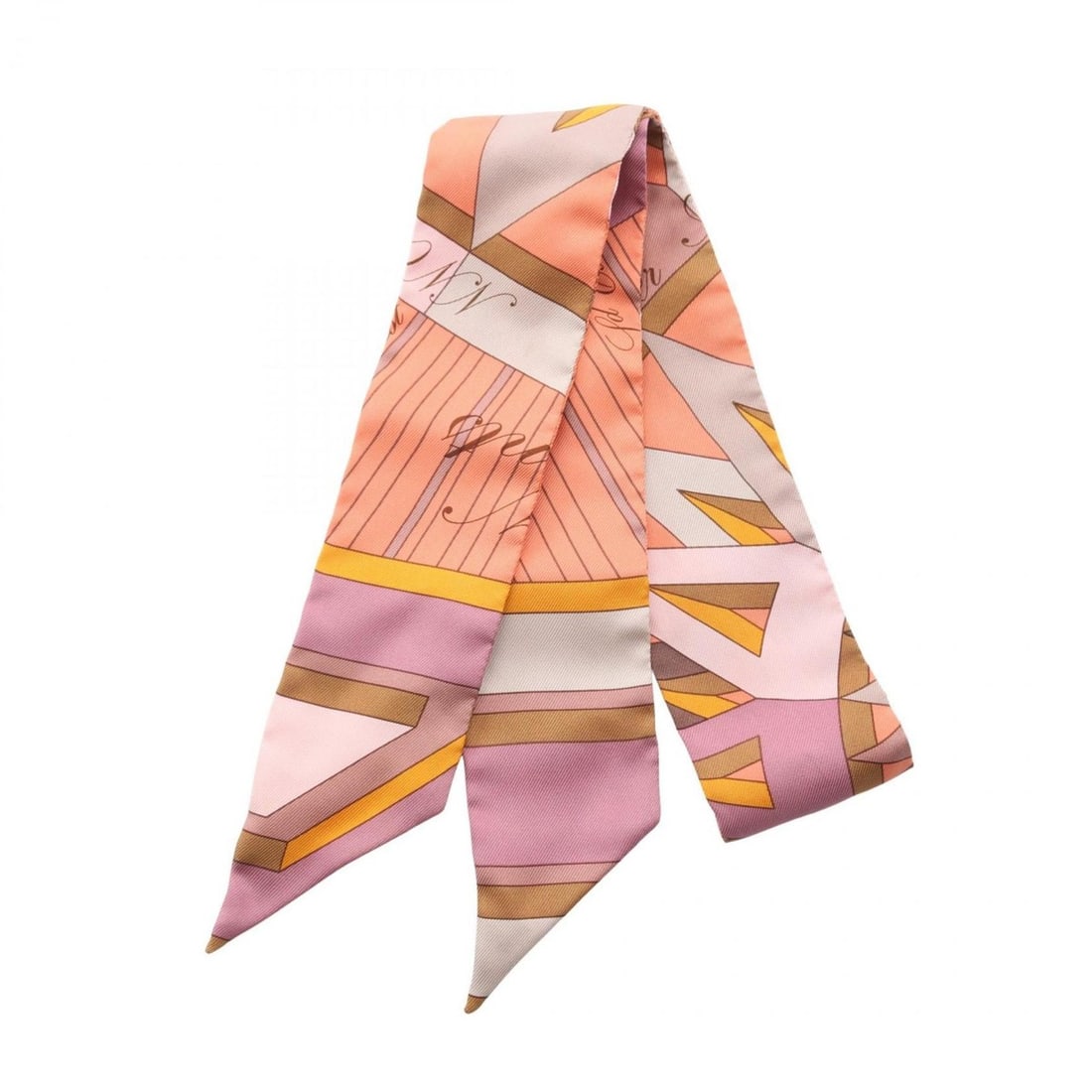 Hermes Hermès Twilly "La rose des vents" Silk Scarf for Women, Pink Multicolor (1 of 13)