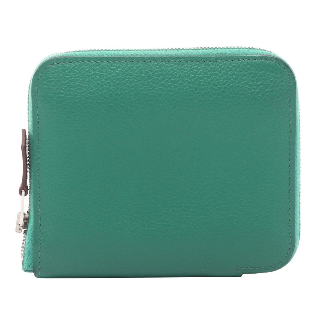 Hermes Hermès Azap Compact Silkin Round Wallet, Leather Evercolor, Women's, Green: --- Catalog ---Category: SizeSize (HxWxD): 9.5cm x 11cm x 1.5cm / 3.74'' x 4.33'' x 0.59''Category: DesignType: Wallet (bi-fold)Color: Green, Mint greenGender: WomenMaterial: Leather Category: General