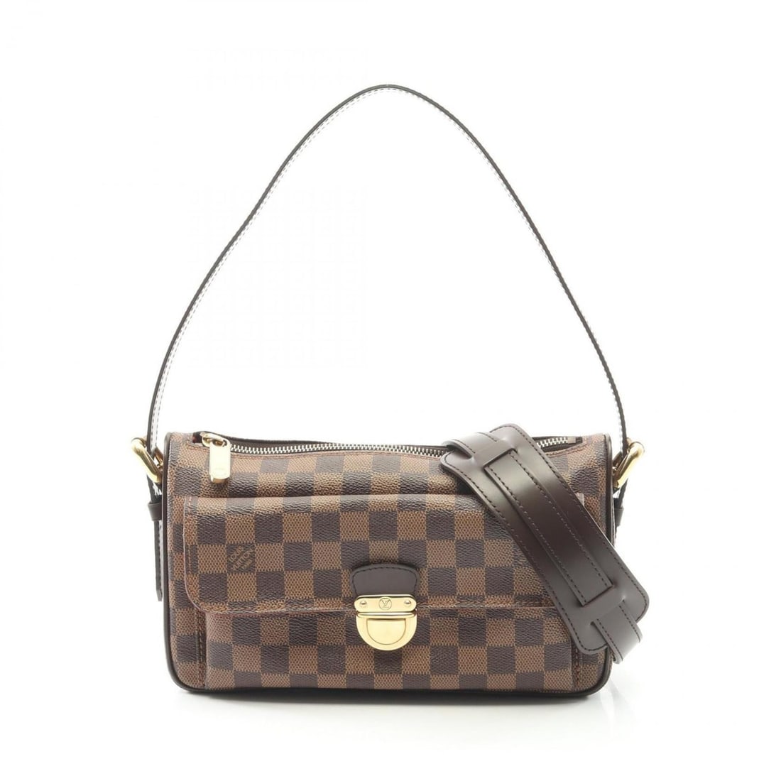 Louis Vuitton Ravello GM Shoulder Bag, Coated Canvas and Leather with Damier Print, Brown, Women's,: --- Catalog ---Category: SizeSize (HxWxD): 15cm x 26cm x 8cm / 5.9'' x 10.23'' x 3.14''Category: DesignType: Shoulder bagColor: BrownGender: WomenMaterial: Coated canvas , Leather Category: GeneralMPN