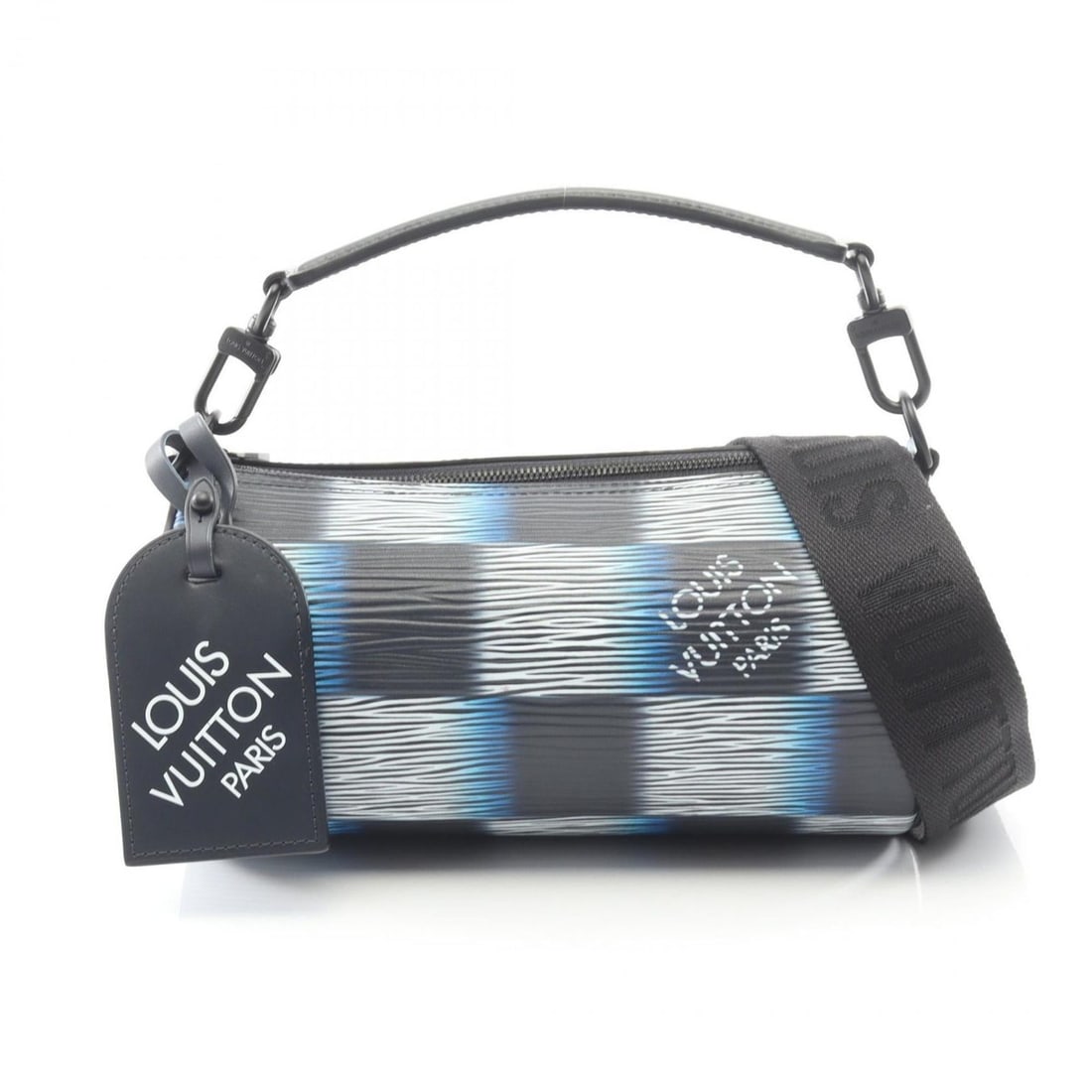 Louis Vuitton Soft Polochon PM Handbag in Epi Leather, Men's, Blue and Black, M23744: --- Catalog ---Category: SizeSize (HxWxD): 14cm x 26cm x 13cm / 5.51'' x 10.23'' x 5.11''Category: DesignType: HandbagColor: Black, BlueGender: MenMaterial: Epi leather Category: GeneralMPN: M23744Bra