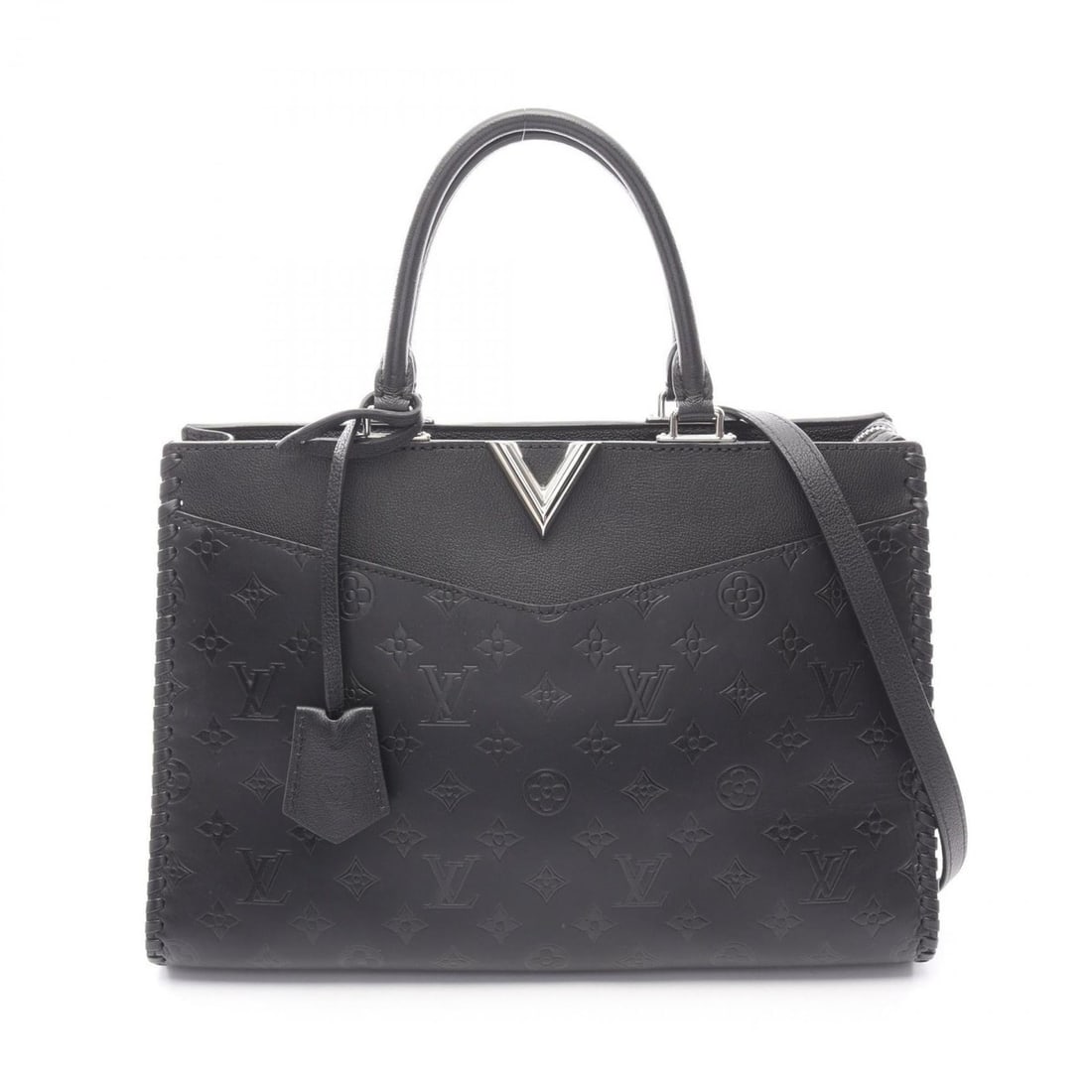 Louis Vuitton Very Zip Tote Bag in Calfskin Leather, Black, M54147 (1 of 13)