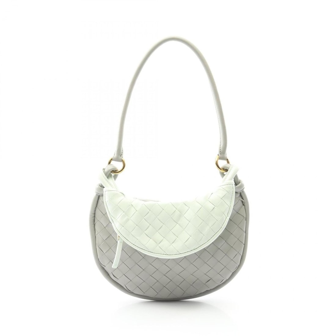 Bottega Veneta Small Gemelli Intrecciato Shoulder Bag, Leather, Women's, Gray and Green: --- Catalog ---Category: SizeSize (HxWxD): 16cm x 24cm x 2cm / 6.29'' x 9.44'' x 0.78''Category: DesignType: Shoulder bagColor: Gray, GreenGender: WomenMaterial: Leather Category: GeneralBrand: Botteg