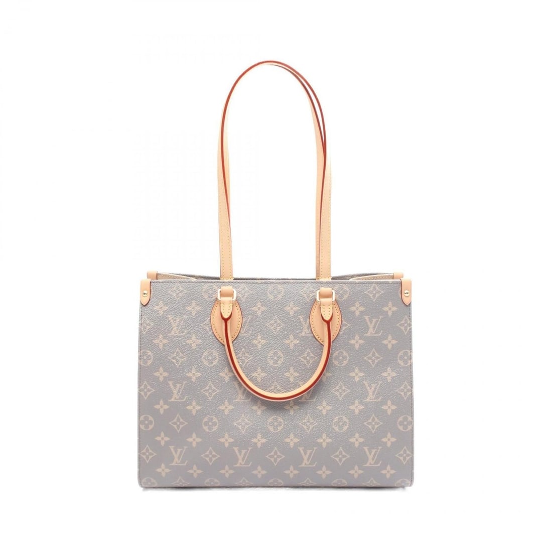 Louis Vuitton On the Go MM Tote Bag, Coated Canvas and Leather, Monogram, Women's, Gray, M12415: --- Catalog ---Category: SizeSize (HxWxD): 27cm x 34.5cm x 14cm / 10.62'' x 13.58'' x 5.51''Category: DesignType: Tote bagColor: GrayGender: WomenMaterial: Coated canvas , PVC , Monogram , Leather Cat