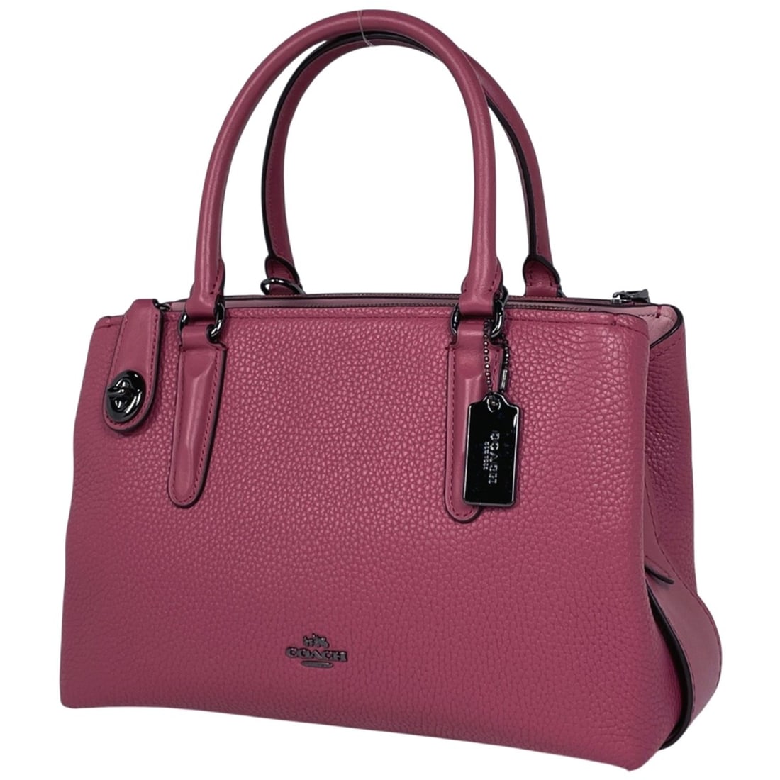 Coach Brooklyn Carryall Tote Bag with Logo, Pink Leather, 56839, Women's: --- Catalog ---Category: SizeSize (HxWxD): 19cm x 28cm x 12cm / 7.48'' x 11.02'' x 4.72''Category: DesignType: Handbag, Tote bagColor: PinkGender: WomenMaterial: Leather Category: GeneralMPN: 56839Bra