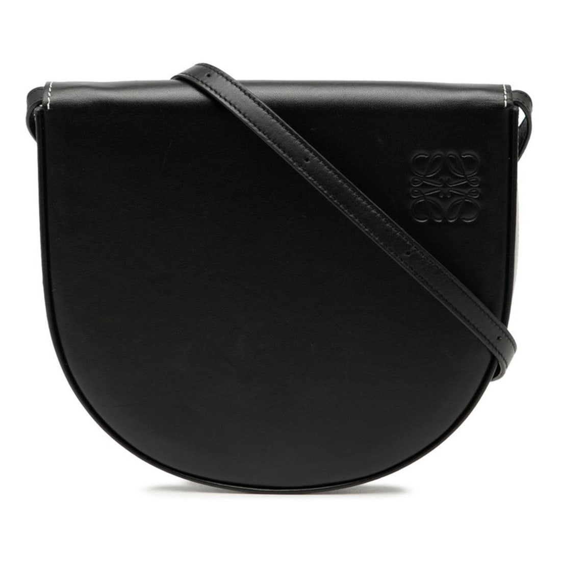 LOEWE Anagram Heel Bag, Crossbody Shoulder Black Leather, Women's: --- Catalog ---Category: SizeSize (HxWxD): 15cm x 16.5cm x 4cm / 5.9'' x 6.49'' x 1.57''Category: DesignType: Shoulder bagColor: BlackGender: WomenMaterial: Leather Category: GeneralBrand: Loewe--- It
