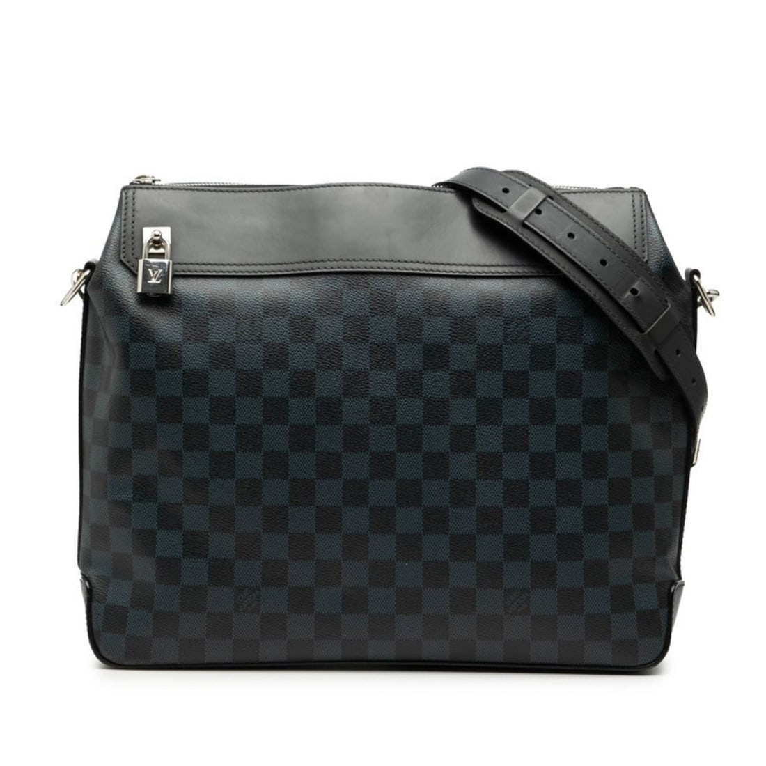 Louis Vuitton Damier Cobalt Greenwich Crossbody Shoulder Bag/Messenger Bag N41348 Navy/Black Leather: --- Catalog ---Category: SizeSize (HxWxD): 28.5cm x 37cm x 8cm / 11.22'' x 14.56'' x 3.14''Category: DesignType: Messenger bag, Shoulder bagColor: Black, NavyGender: WomenMaterial: PVC , Leather Categ
