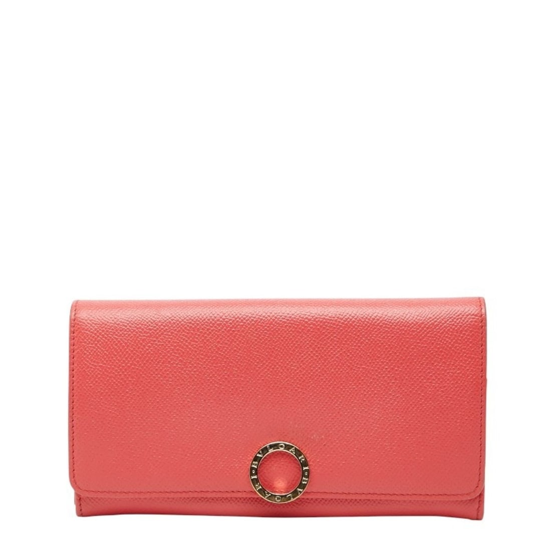 BVLGARI long wallet in pink leather for women: --- Catalog ---Category: SizeSize (HxWxD): 11cm x 19cm x 2.5cm / 4.33'' x 7.48'' x 0.98''Category: DesignType: Long wallet (bi-fold)Color: PinkGender: WomenMaterial: Leather Category: GeneralBrand: Bv