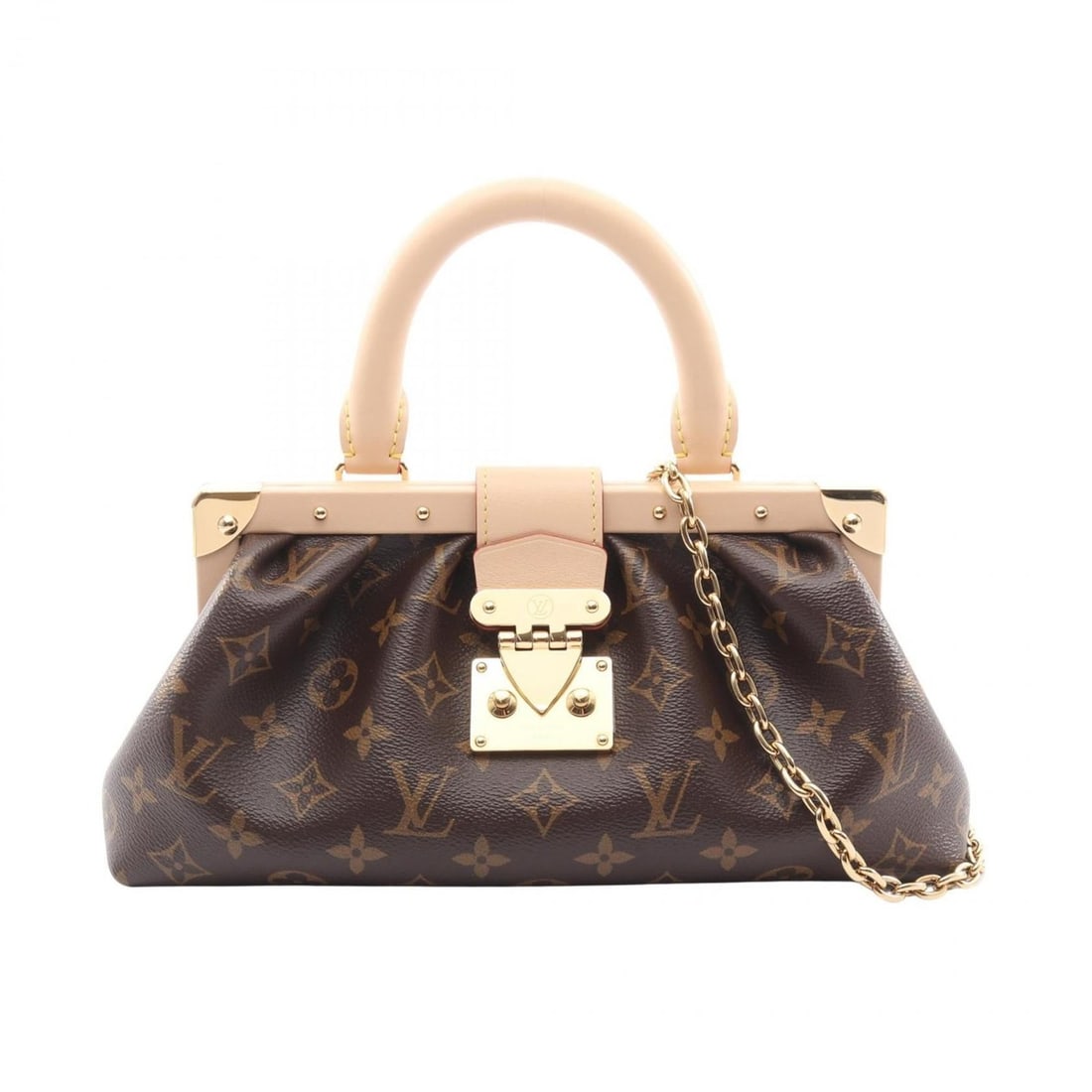 Louis Vuitton Monogram Clutch Handbag, Coated Canvas and Leather, Women's, Brown, M46544: --- Catalog ---Category: SizeSize (HxWxD): 14cm x 28.5cm x 8cm / 5.51'' x 11.22'' x 3.14''Category: DesignType: Clutch bag, HandbagColor: BrownGender: WomenMaterial: Coated canvas , Leather Category: