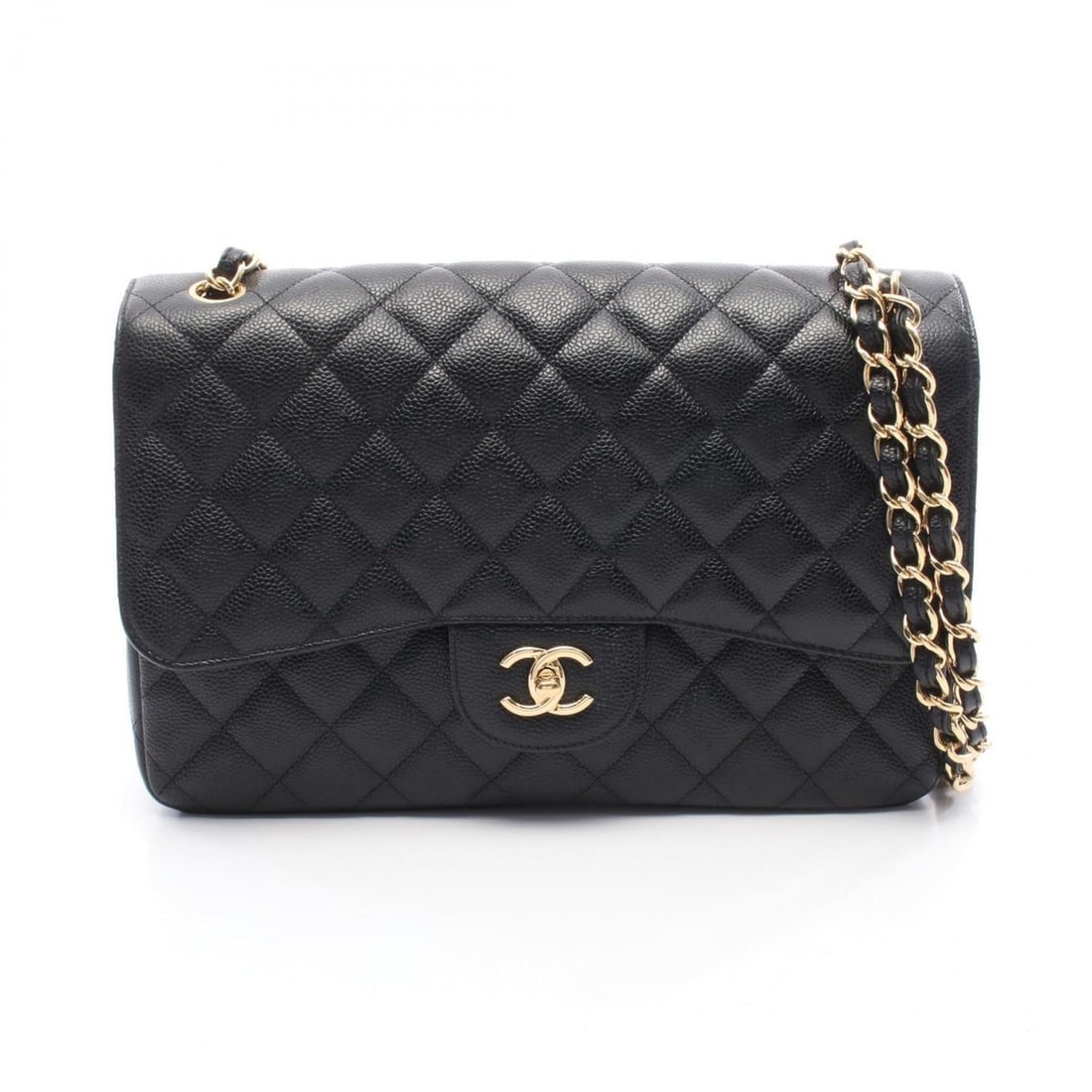 CHANEL Deca Matelasse 30 Classic Large Double-Flap Shoulder Bag in Grained Calfskin Leather, Black,: --- Catalog ---Category: SizeSize (HxWxD): 20cm x 30cm x 9cm / 7.87'' x 11.81'' x 3.54''Category: DesignType: Shoulder bagColor: BlackGender: WomenMaterial: Leather Hardware Color: GoldCategory: Gener